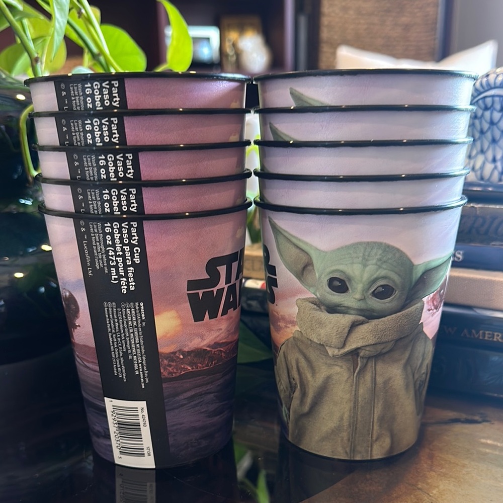 Star Wars Mandorlian baby yoda child party supplies Tableware bundle Birtheday - Picture 6 of 10